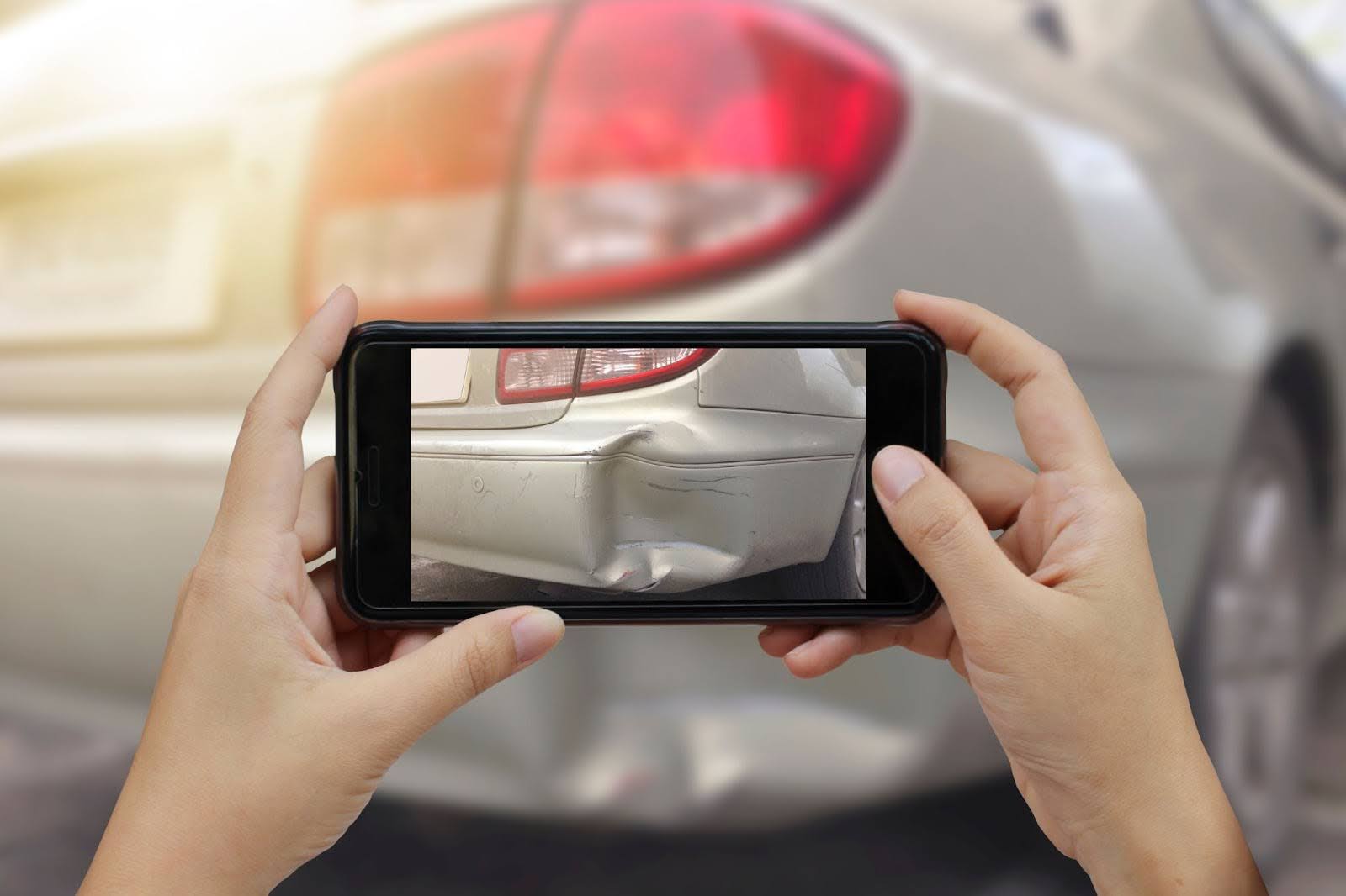 small car bumper accident