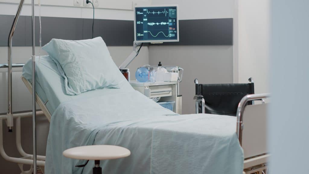 empty hospital bed